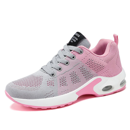 Women’s Casual Lightweight Sneakers – Breathable Lace-Up Mother Shoes with Cushioned Support
