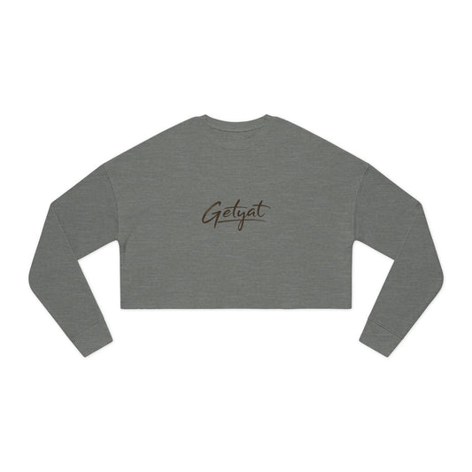 Cropped Sweatshirt — Dusty Rose 'Getyat' Script Crop Top for Women