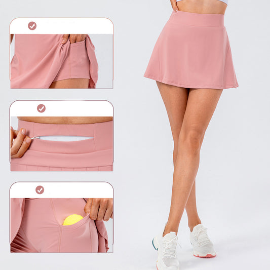 Women’s High-Quality Pleated Tennis Skirt – Athletic Sports Skirt with Hidden Zipper Pocket for Running, Golf & Fitness