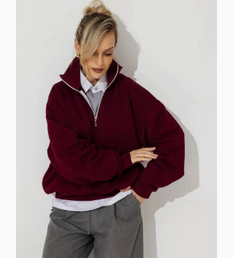 Lazy Style Fashion Casual Versatile Zip-Up Hoodie