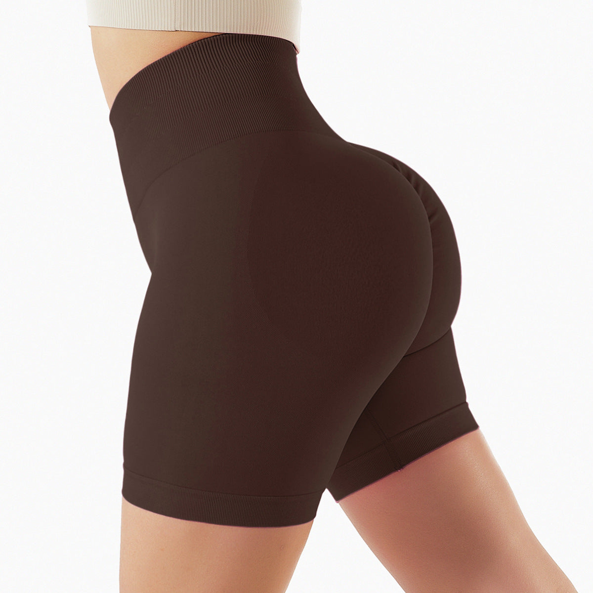 🍑 Seamless High Waist Yoga Shorts – European & U.S. Style with Hip-Lifting Fit