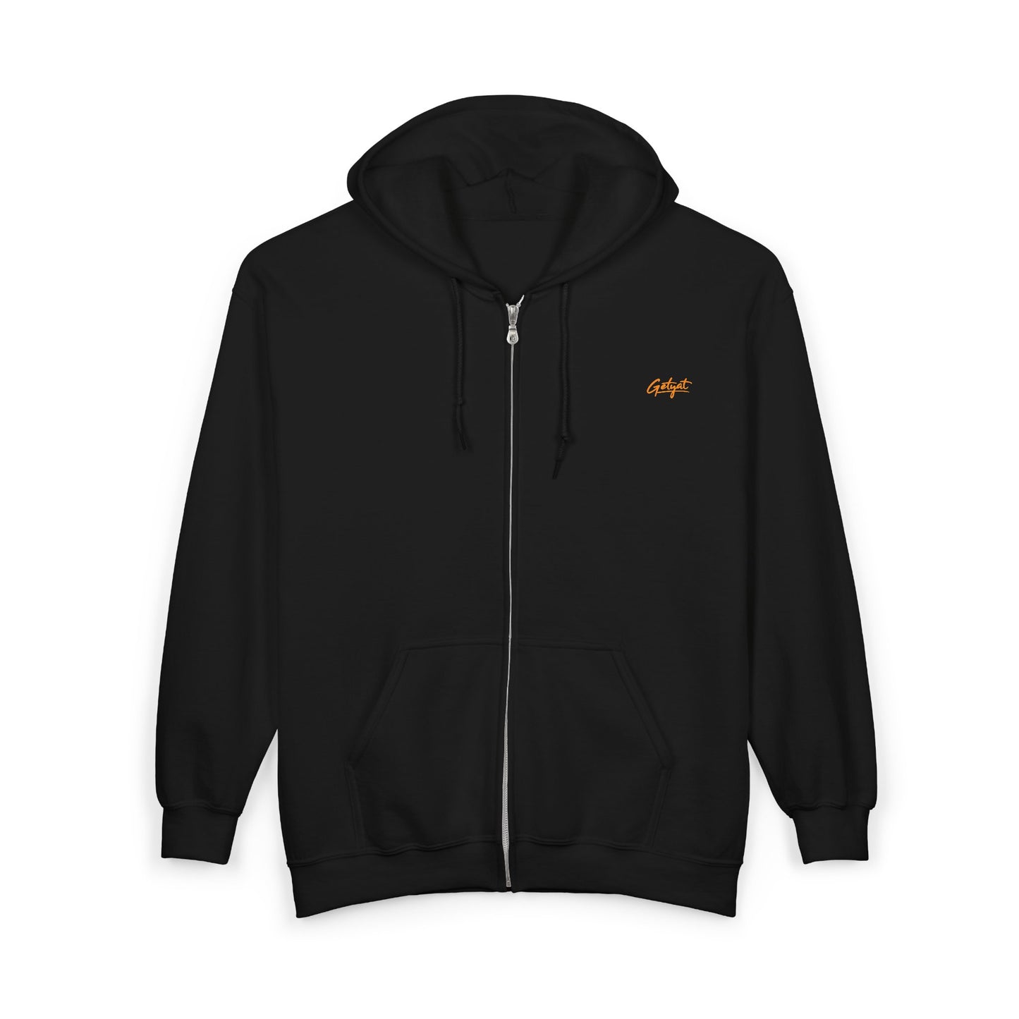 Embroidered Small Script Logo Full-Zip Hoodie