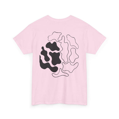 Abstract Brain Illustration T-Shirt — Black & White Neural Art Tee