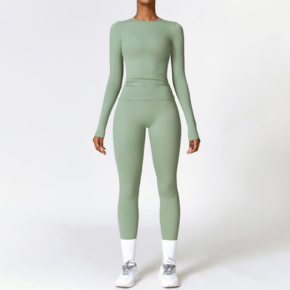 Tight-Fitting Brushed Yoga Suit – Quick-Drying Fitness Clothes for Women