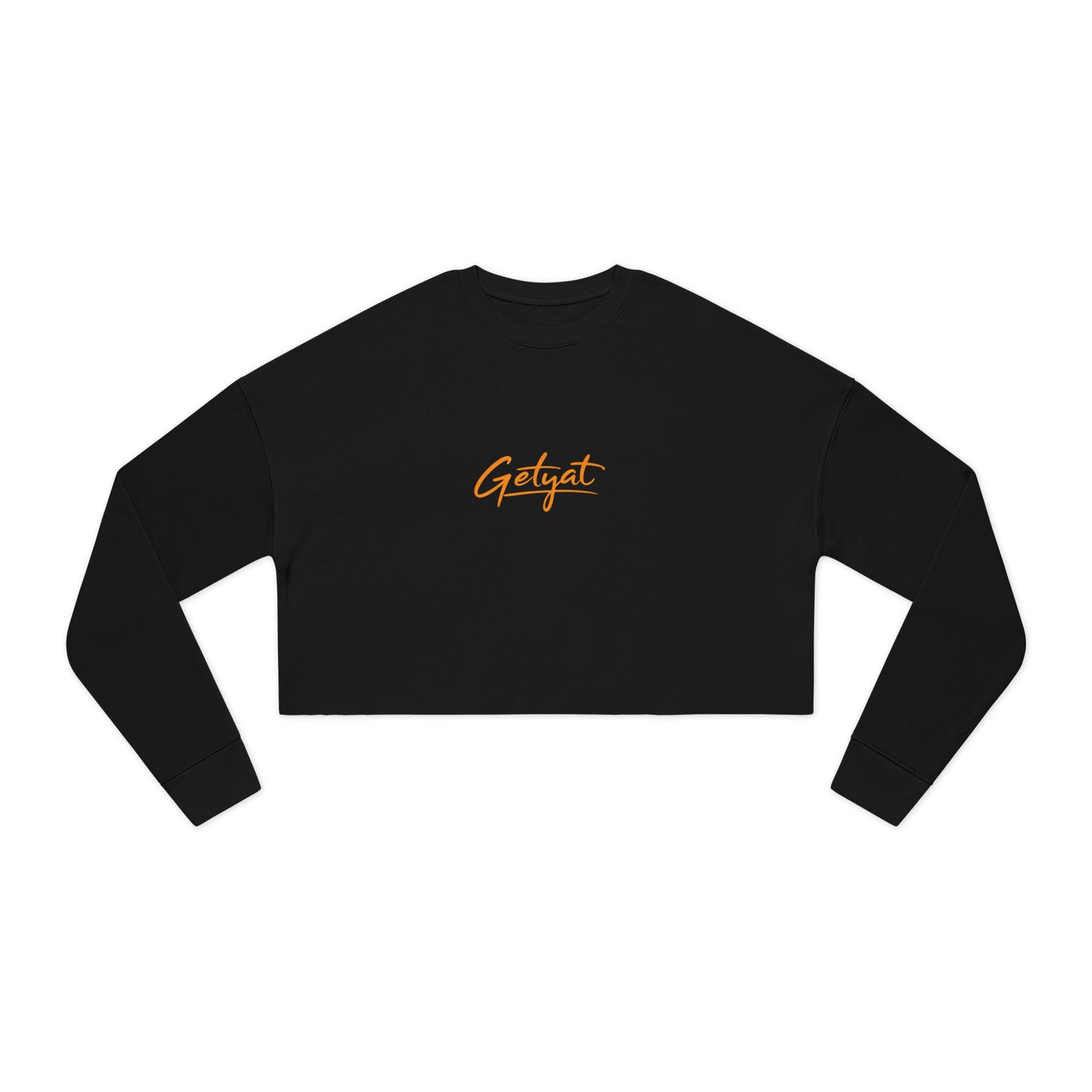 Women’s Cropped Sweatshirt – Dusty Rose Getyat Script Crop Top | Soft Oversized Pullover