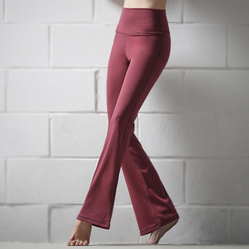 🧘‍♀️ Yoga Trumpet Pants – High-Waist Flare Leg Fitness & Lounge Pants
