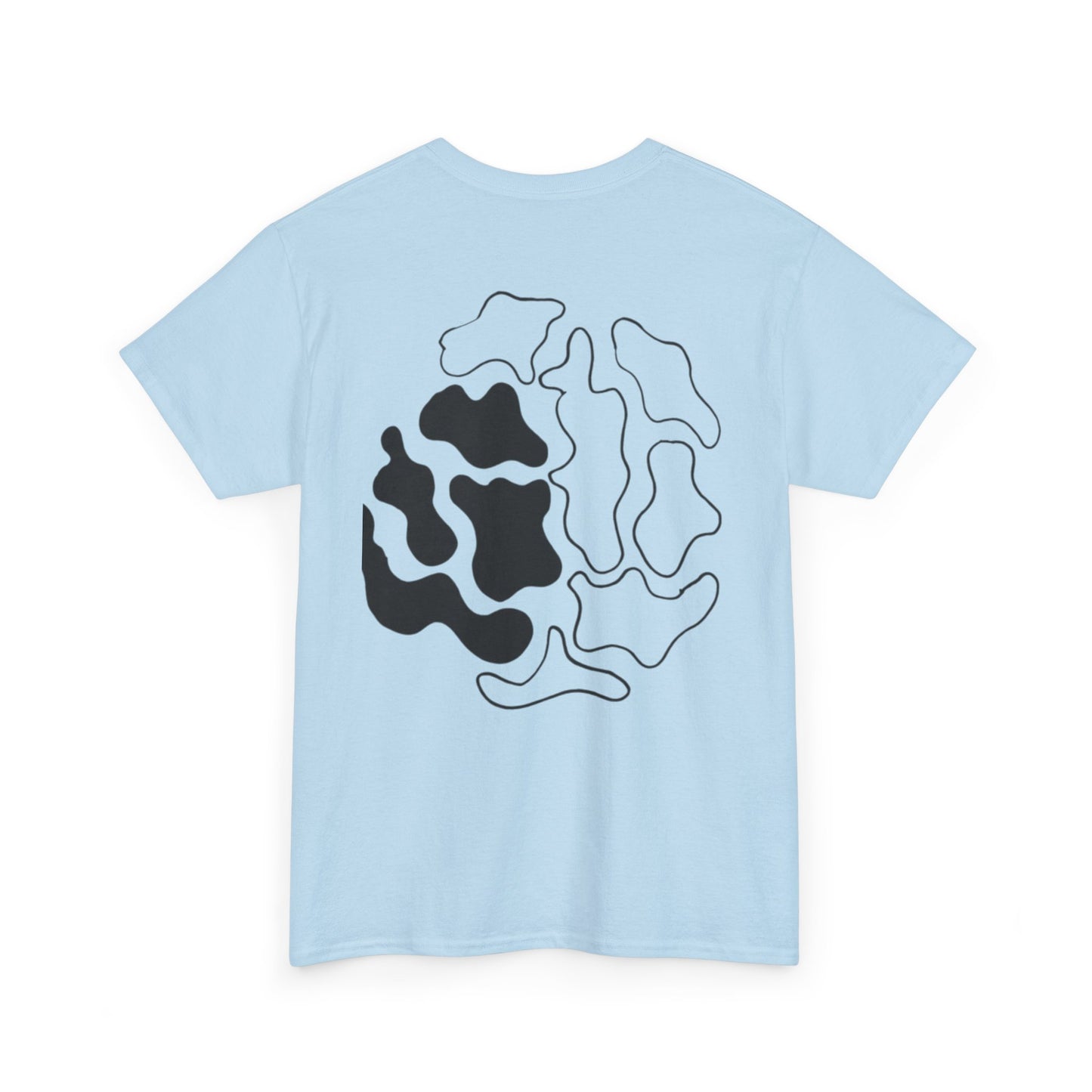 Abstract Brain Illustration T-Shirt — Black & White Neural Art Tee