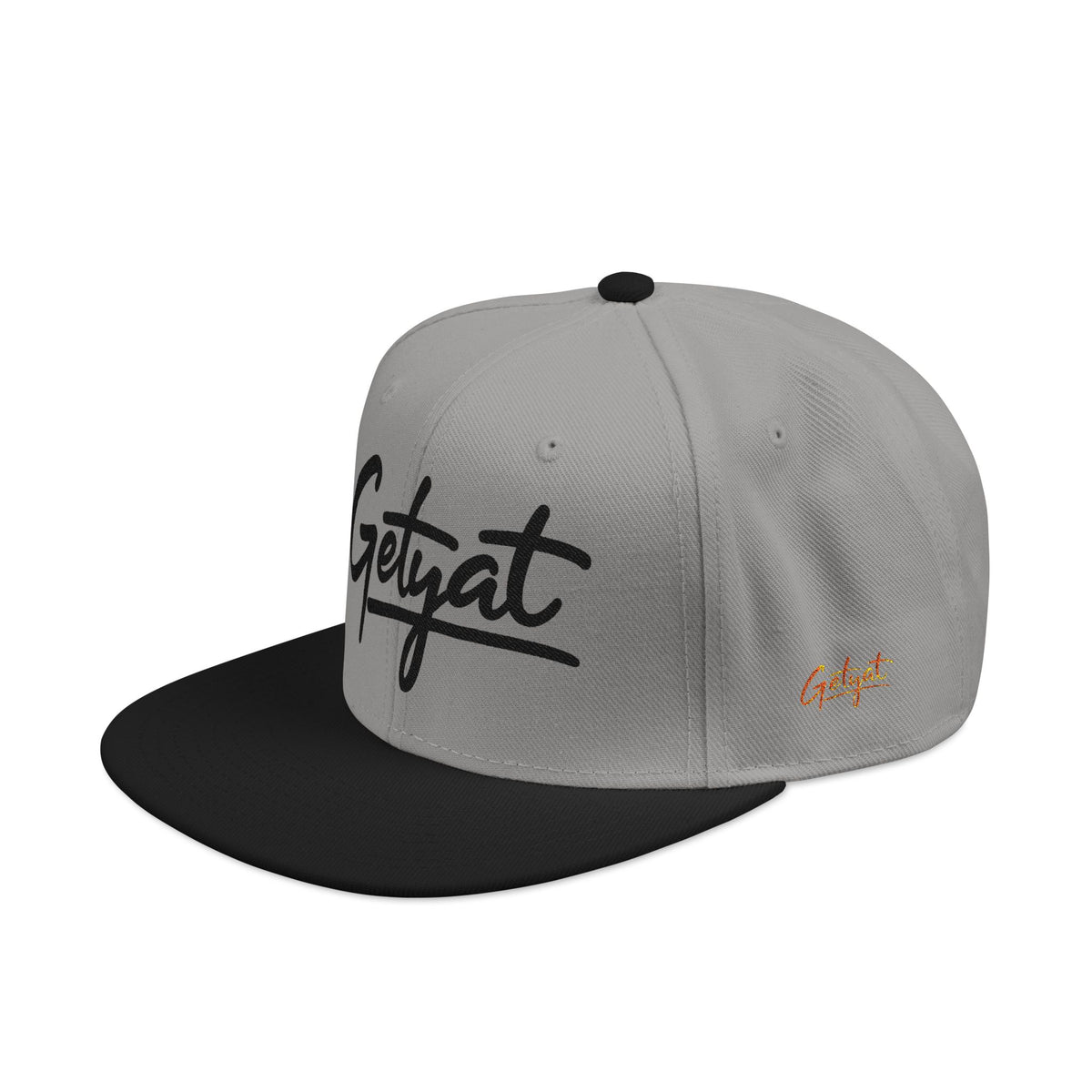 Embroidered Snapback Hat — 'Getyat' Script Logo