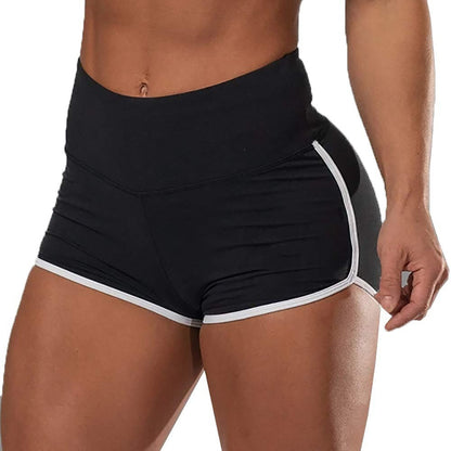 🍑 Sexy High Waist Sports Running Shorts – Solid Color, Tight Fit, Hip-Lifting Activewear for Women