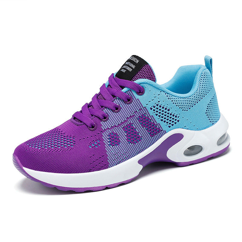 Women’s Casual Lightweight Sneakers – Breathable Lace-Up Mother Shoes with Cushioned Support