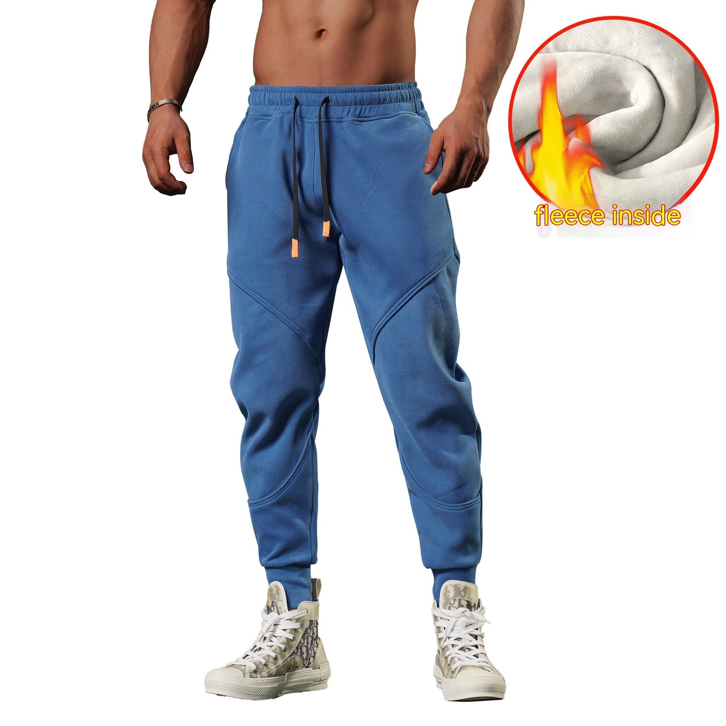 🥶🔥 Men’s Warm Outdoor Track Sweatpants – Loose Tapered Leisure Joggers