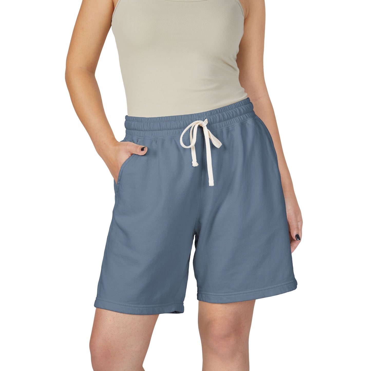 Lightweight Fleece Sweat Shorts — Garment-Dyed Casual Lounge Shorts