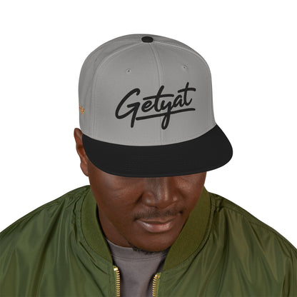 Embroidered “Getyat” Script Logo Snapback Hat – Premium Streetwear Cap for Everyday Style