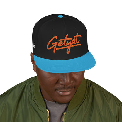 Embroidered 'Seycat' Snapback Hat — Streetwear Flat-Brim Cap
