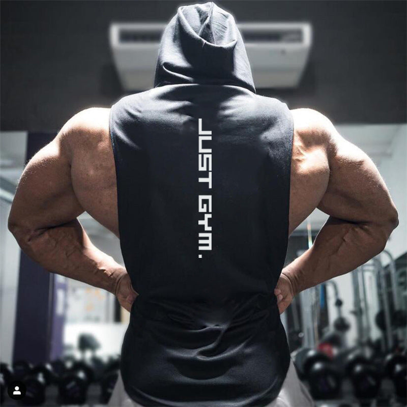 Men’s Hooded Fitness Vest – Loose Fit Gym Tank Top, Lightweight Workout Clothes