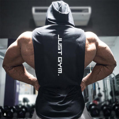 Men’s Hooded Fitness Vest – Loose Fit Gym Tank Top, Lightweight Workout Clothes
