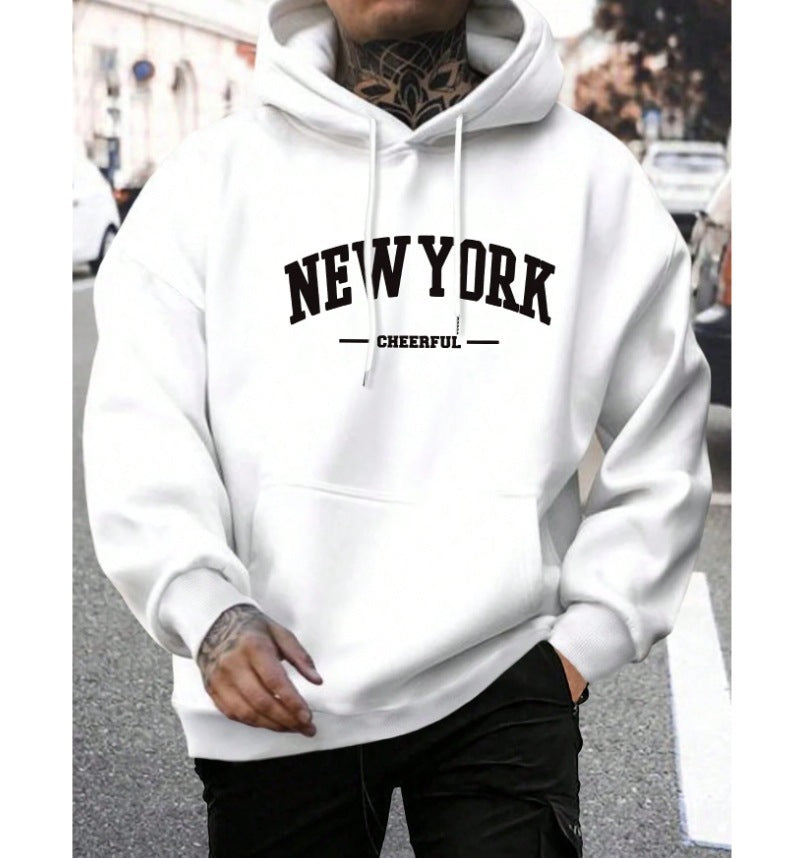Men's Casual American-style Retro Loose Hooded Sweater