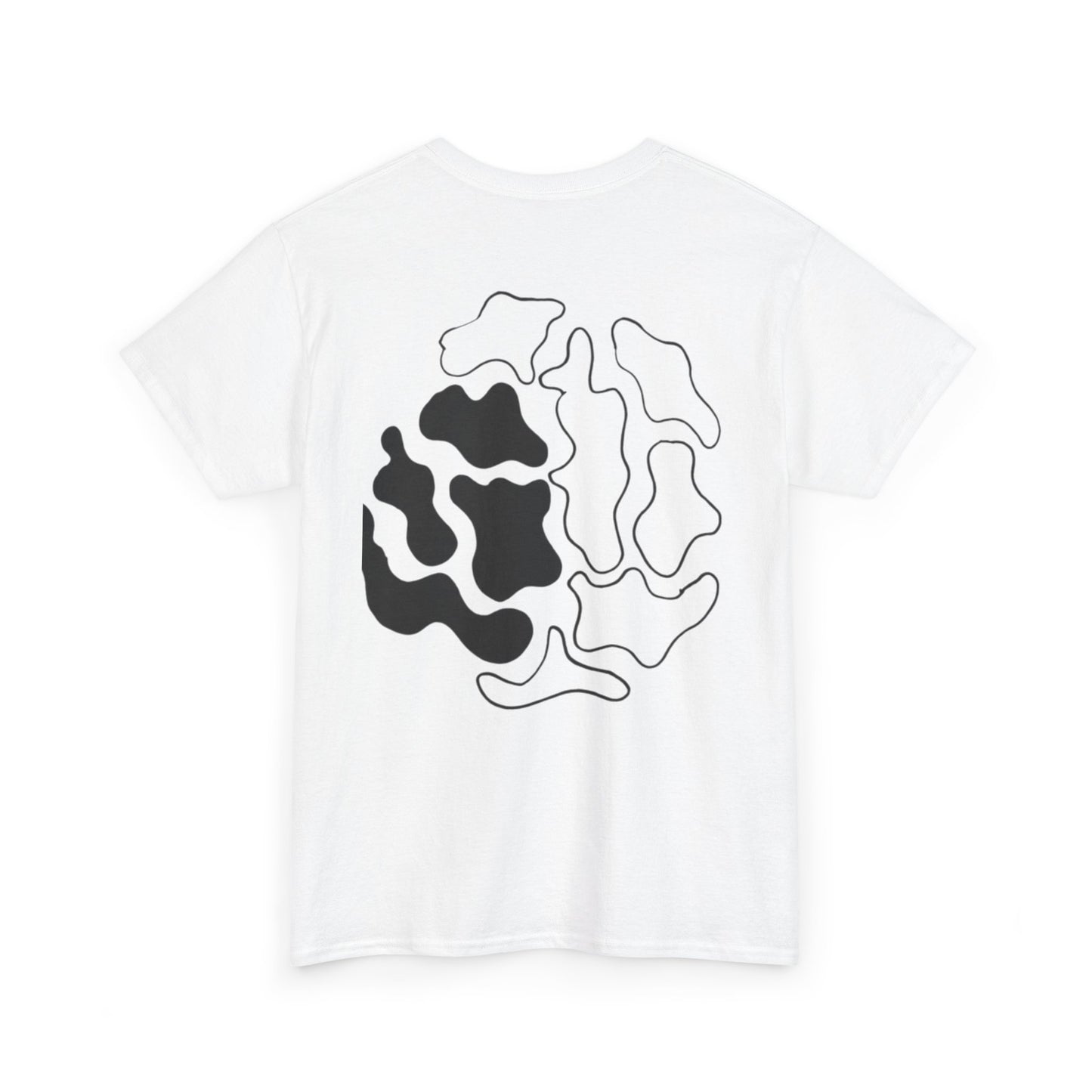 Abstract Brain Illustration T-Shirt — Black & White Neural Art Tee