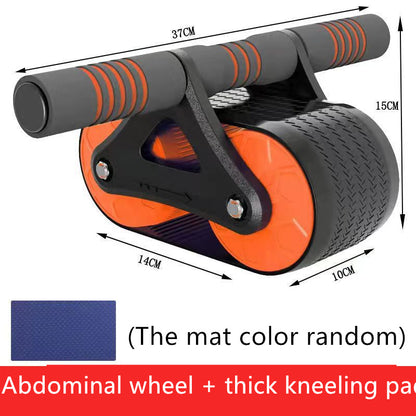 Double Wheel Abdominal Exerciser – Automatic Rebound Ab Wheel Roller for Core, Waist & Full-Body Training