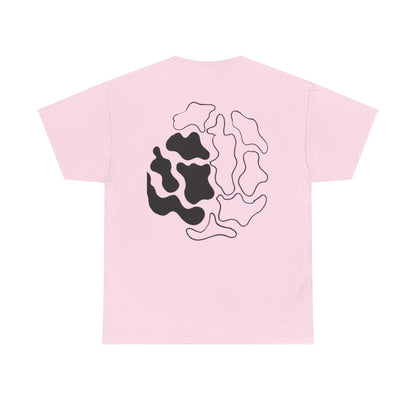 Abstract Brain Illustration T-Shirt — Black & White Neural Art Tee