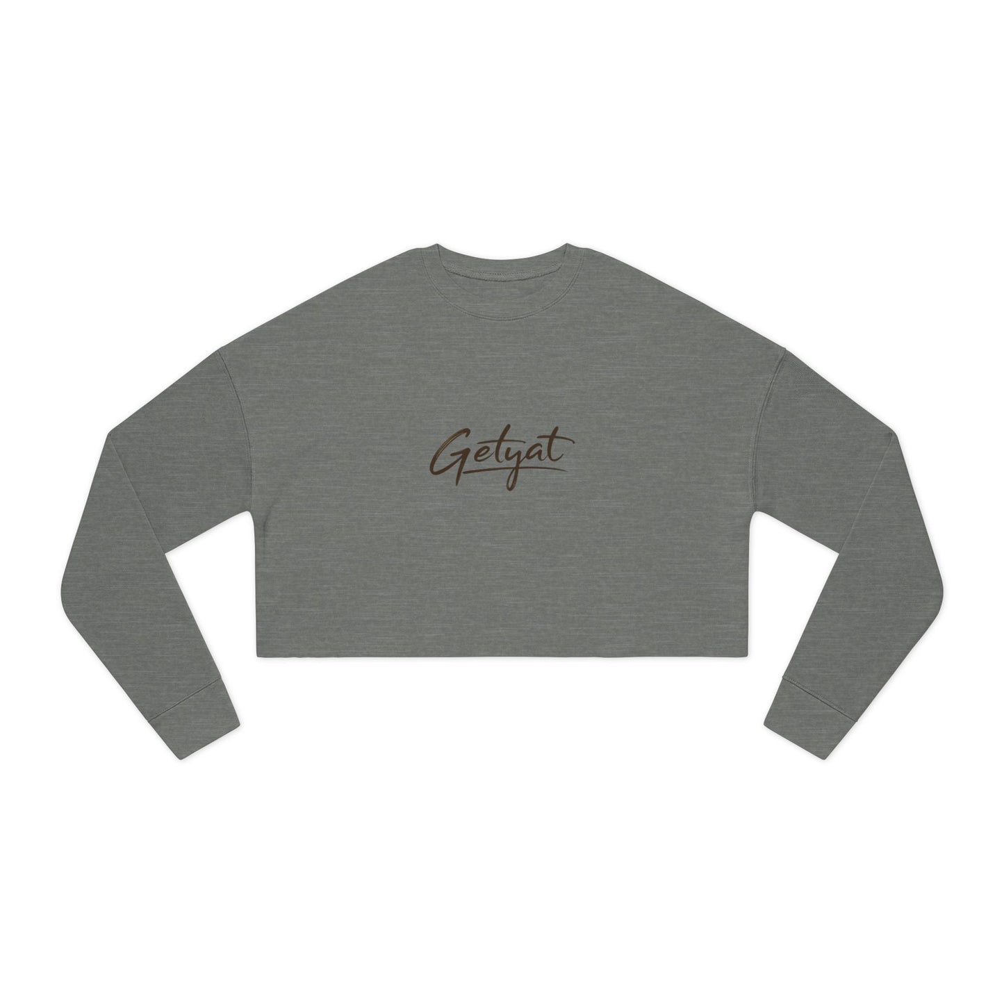 Cropped Sweatshirt — Dusty Rose 'Getyat' Script Crop Top for Women