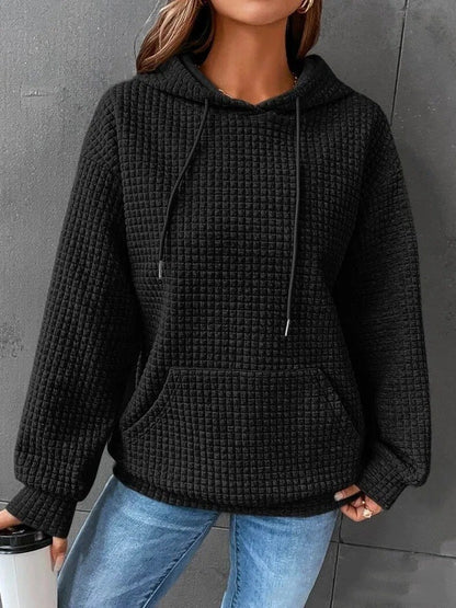 Women's Loose Casual Long-Sleeved Sweater – Solid Color Knit Pullover for Fall & Winter