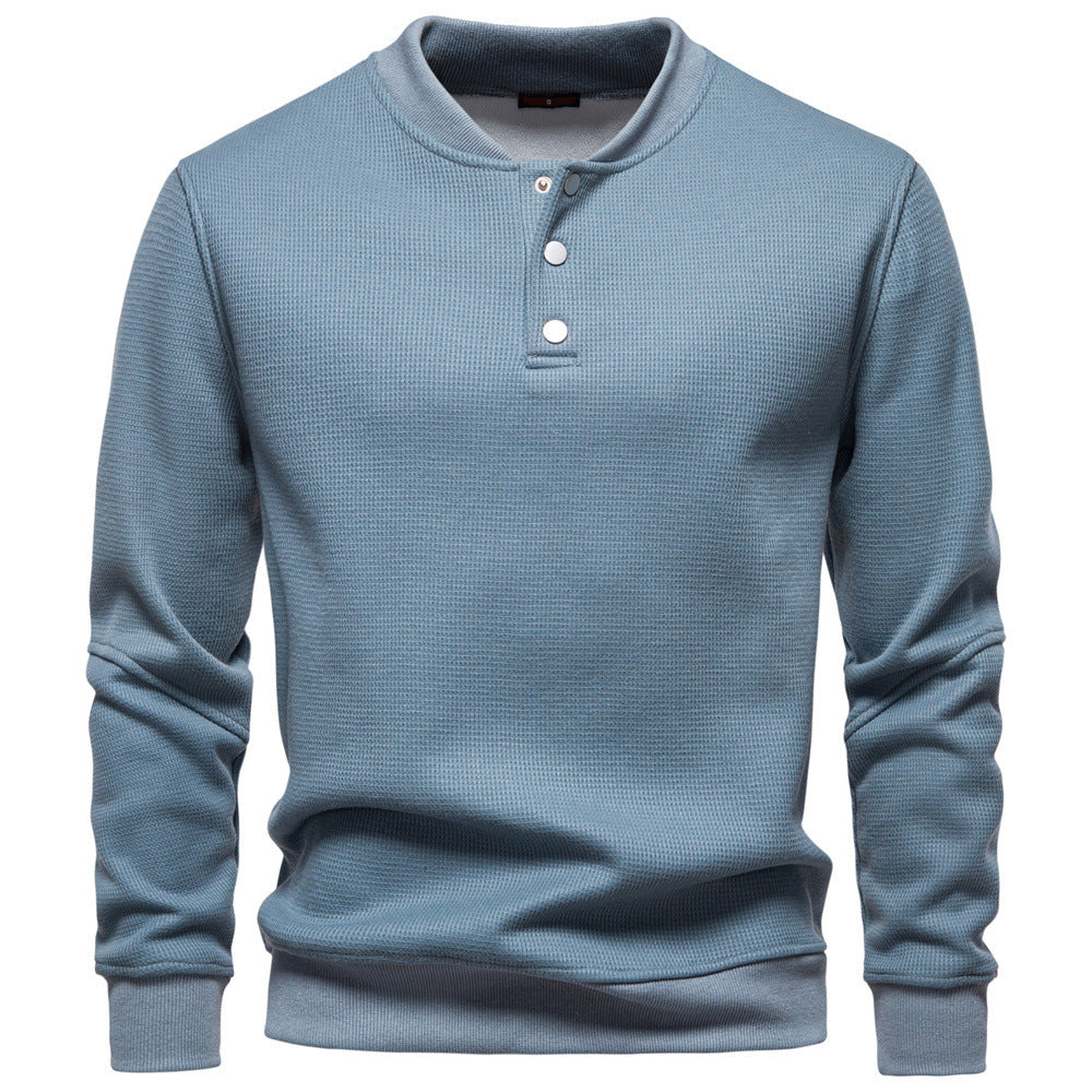 New Fleece-lined Men's Round Neck Sweatshirt