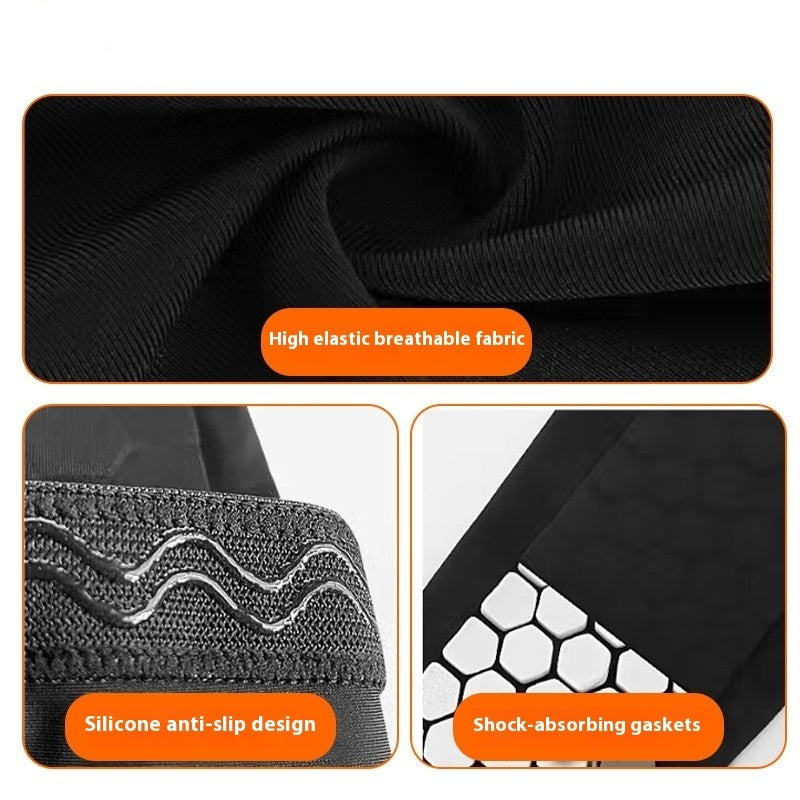 🧦 Honeycomb Shank Protection Foot Sock for Men – Anti-Collision, Non-Slip, Athletic Performance Socks