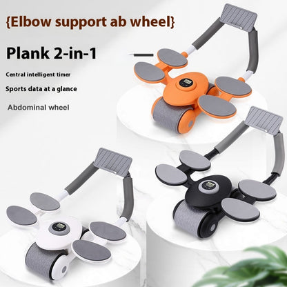 Multifunctional Abdominal Wheel – Four-Elbow Support AB Rocket Core Trainer for Home Workouts