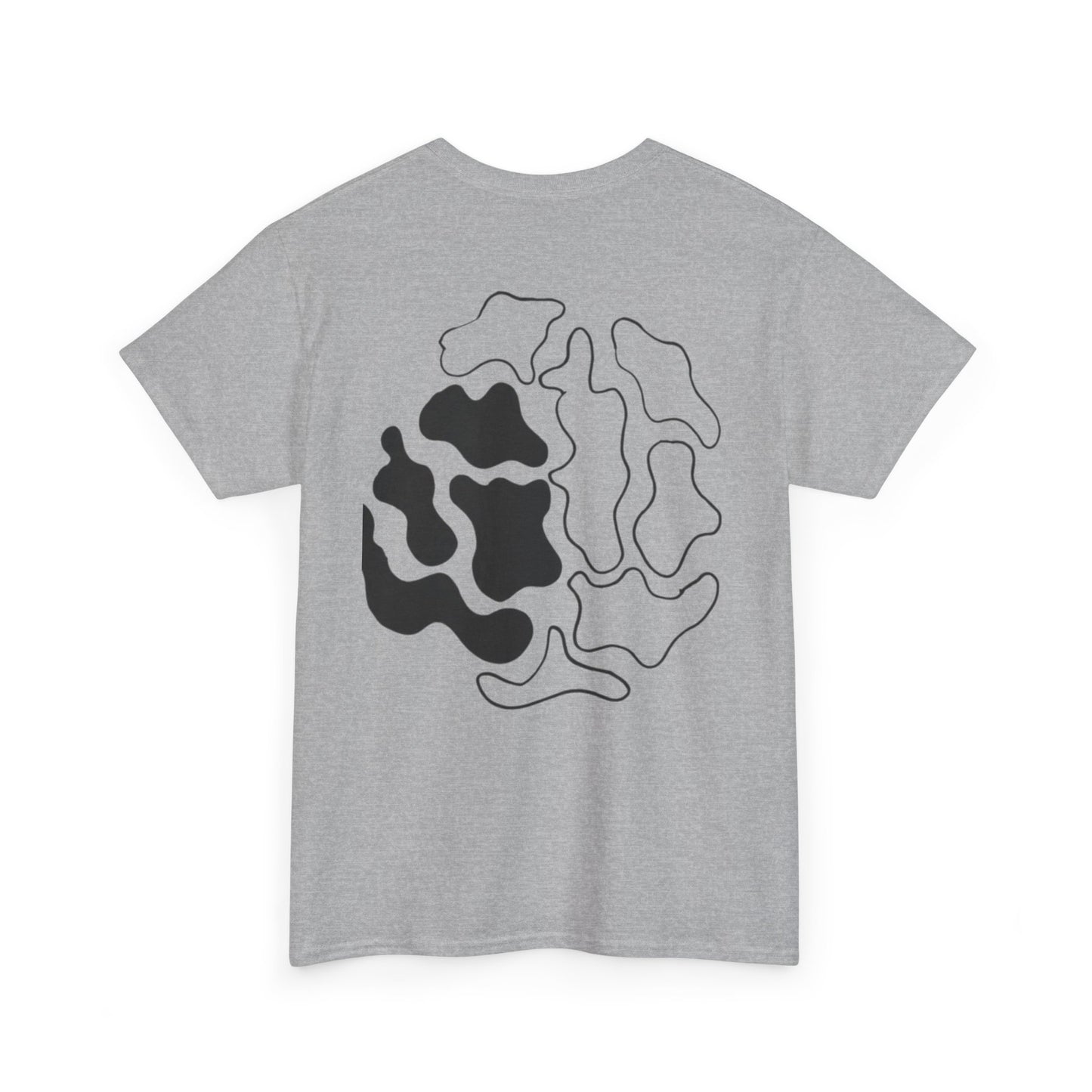 Abstract Brain Illustration T-Shirt — Black & White Neural Art Tee