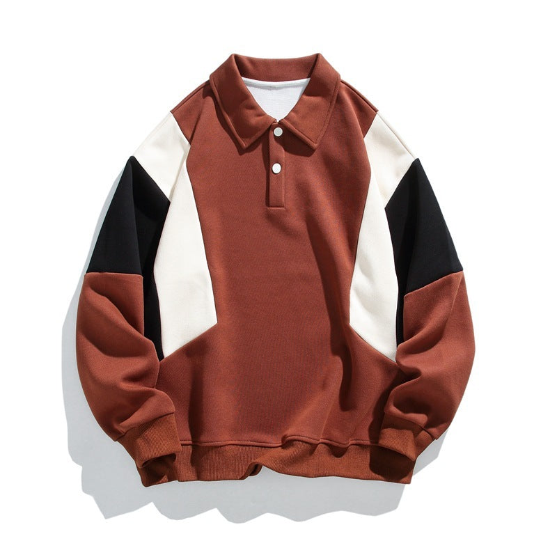 🧥 Trendy Loose Pure Color Cotton Lapel Sweater – Soft Casual Fashion Top