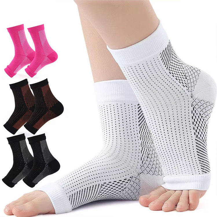 Outdoor Fitness Toe Protection Compression Socks – Breathable, Supportive Sports Socks for Men & Women