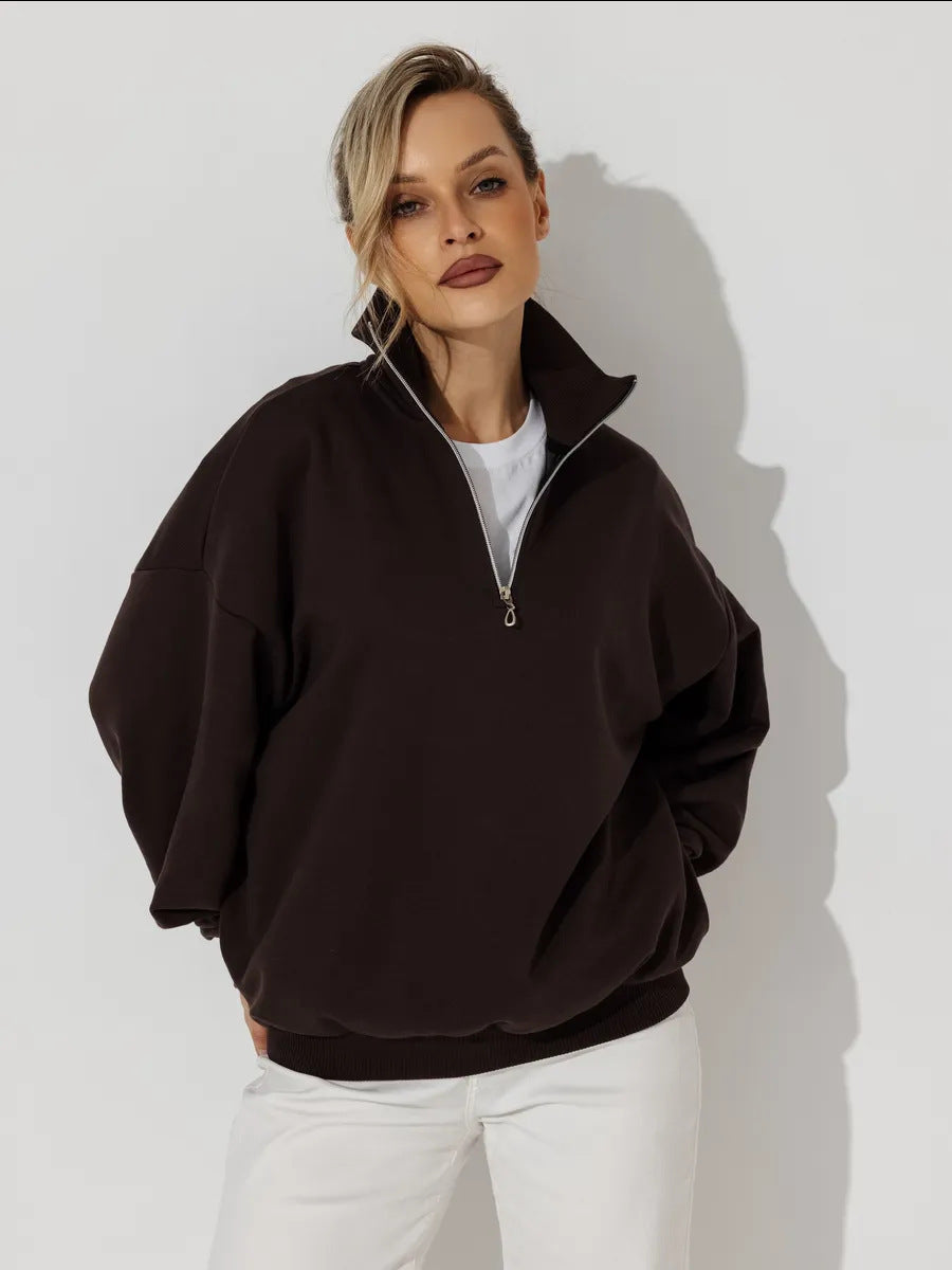 Lazy Style Fashion Casual Versatile Zip-Up Hoodie
