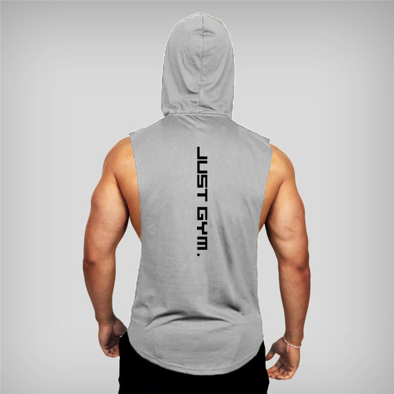 Men’s Hooded Fitness Vest – Loose Fit Gym Tank Top, Lightweight Workout Clothes