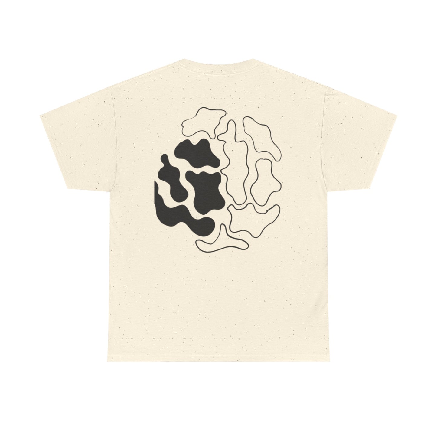 Abstract Brain Illustration T-Shirt — Black & White Neural Art Tee