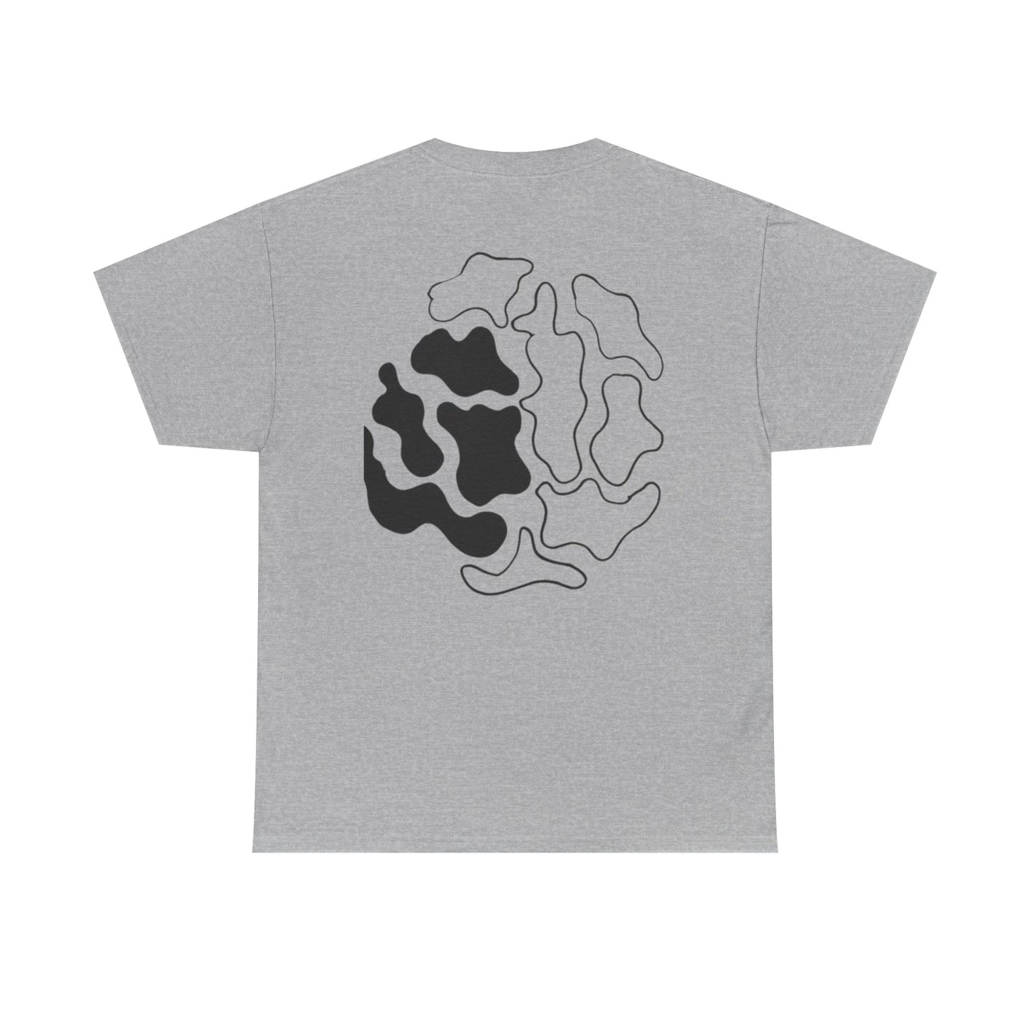 Abstract Brain Illustration T-Shirt — Black & White Neural Art Tee