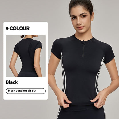 🧘‍♀️ Women’s Short-Sleeved Top – Slim Fit, Breathable & High-Grade Summer Activewear