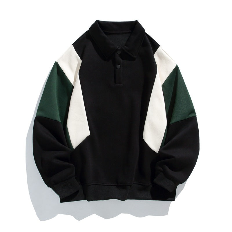 🧥 Trendy Loose Pure Color Cotton Lapel Sweater – Soft Casual Fashion Top