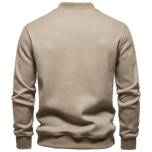 New Fleece-lined Men's Round Neck Sweatshirt