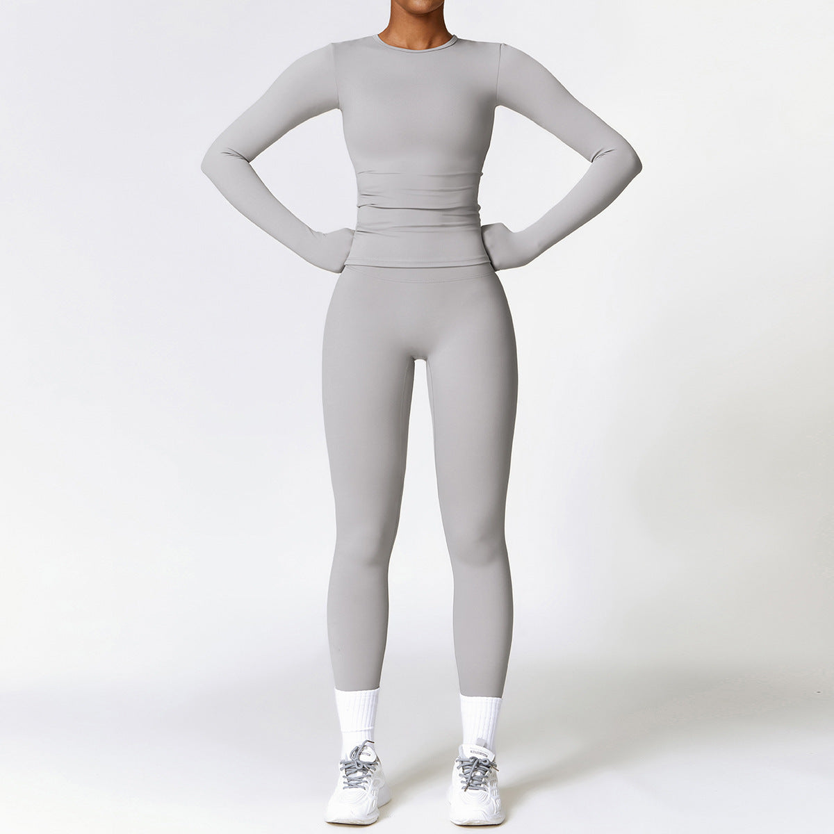 Tight-Fitting Brushed Yoga Suit – Quick-Drying Fitness Clothes for Women