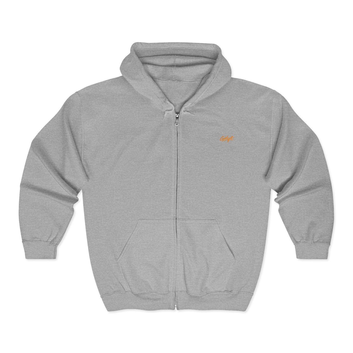 Embroidered Small Script Logo Full-Zip Hoodie – Premium Everyday Zip-Up Sweatshirt