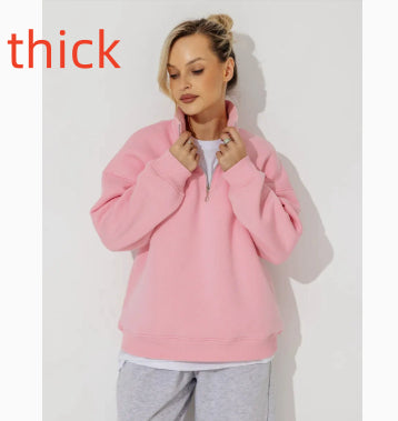 Lazy Style Fashion Casual Versatile Zip-Up Hoodie