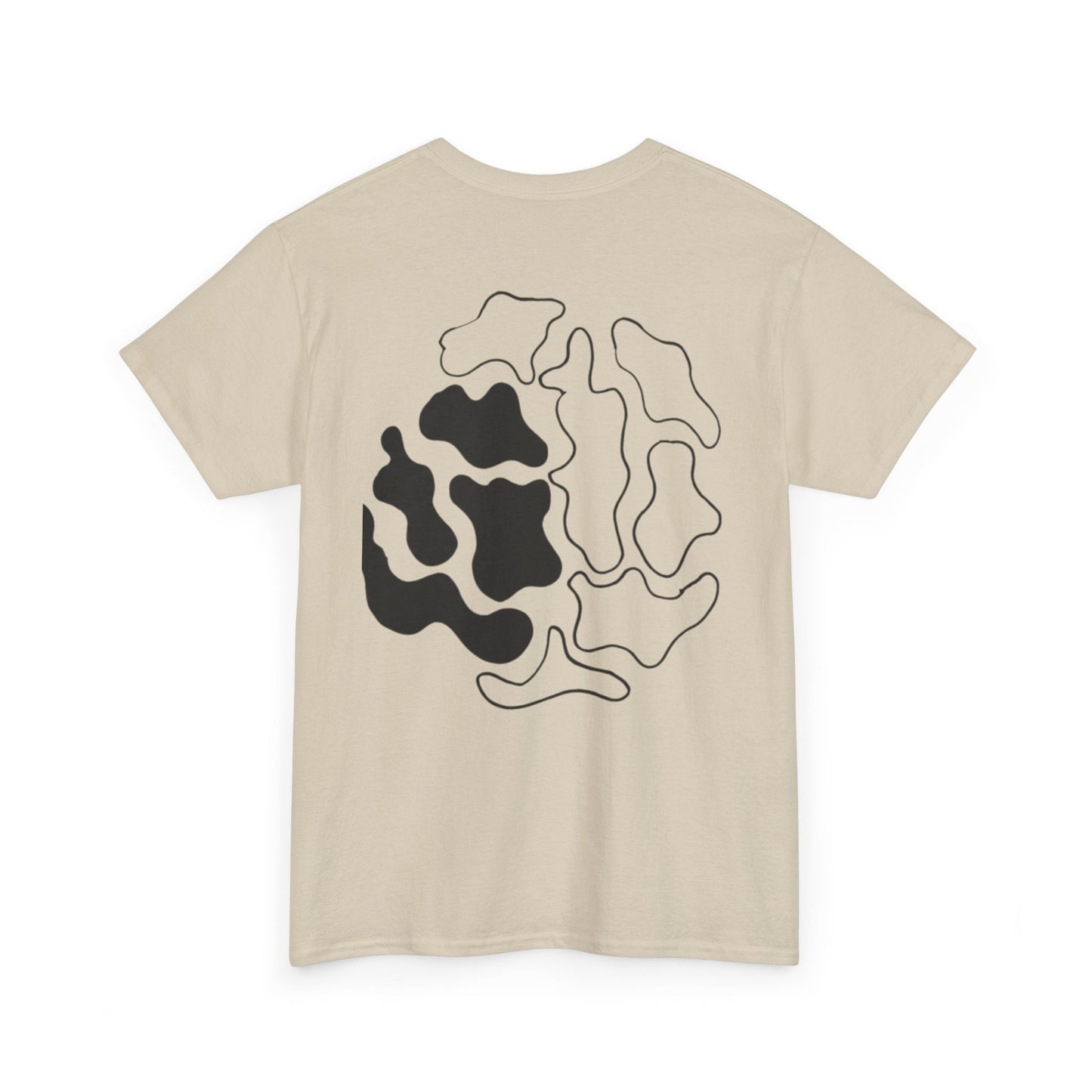 Abstract Brain Illustration T-Shirt — Black & White Neural Art Tee