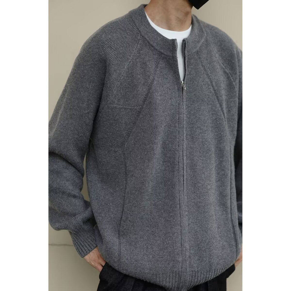 Knitted Cardigan Coat for Men
