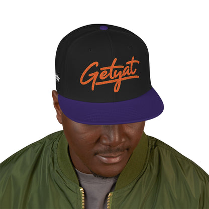 Embroidered 'Seycat' Snapback Hat — Streetwear Flat-Brim Cap