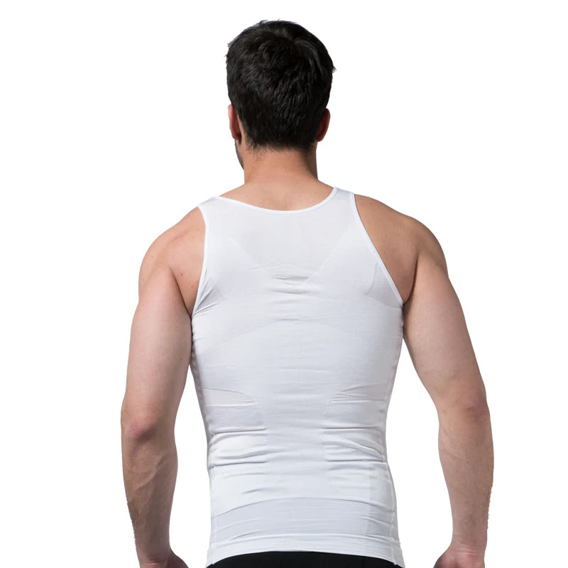 Men's Compression Body Shaper Tank Top - Slimming Vest for Abs, Tummy Control, Gym Workout & Shapewear