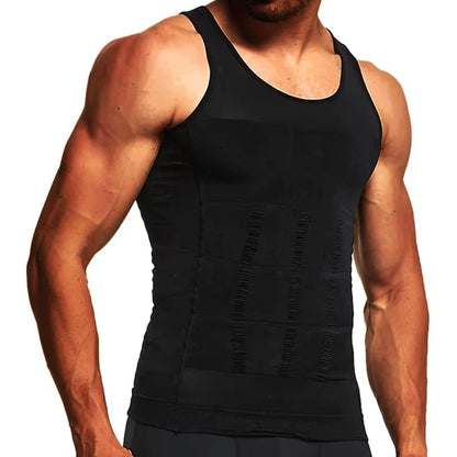Men's Compression Body Shaper Tank Top - Slimming Vest for Abs, Tummy Control, Gym Workout & Shapewear