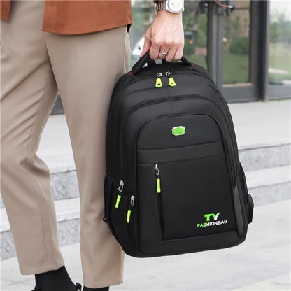 Minimalist Large Capacity Backpack for Men – Waterproof Oxford Commute School Backpack, Business Casual, Multiple Pockets, Travel Bag