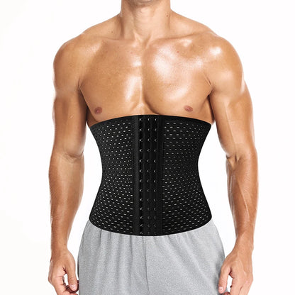 Waist Trainer for Men – Sweat Belt Sauna Trimmer Stomach Wrap, Workout Body Shaper Band, Waist Cincher Corset Belly Strap Shapewear