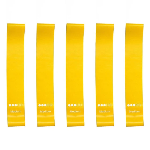 5Pcs/Set Yoga Resistance Bands – Elastic Bodybuilding Bands for Pilates, Gym Workouts, and Fitness – Expander Belt – Pink